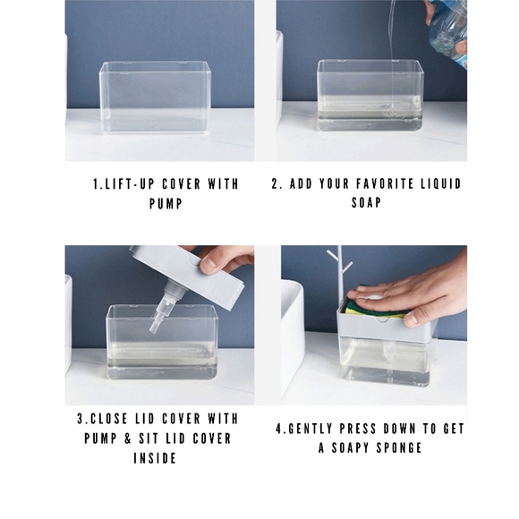 Two, x 2 Kitchen Rustproof 2 in 1 Soap Pump - Picture 2 of 8